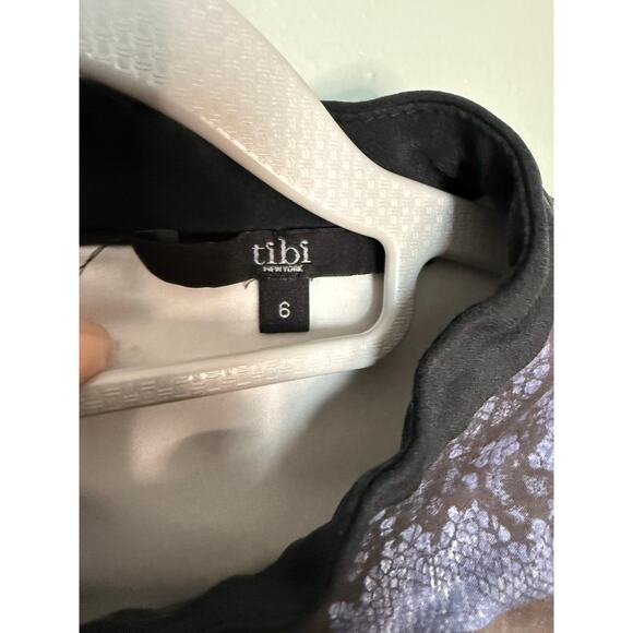 Tibi plaid ombré window pane dark floral sleeveless dress - Picture 3 of 8